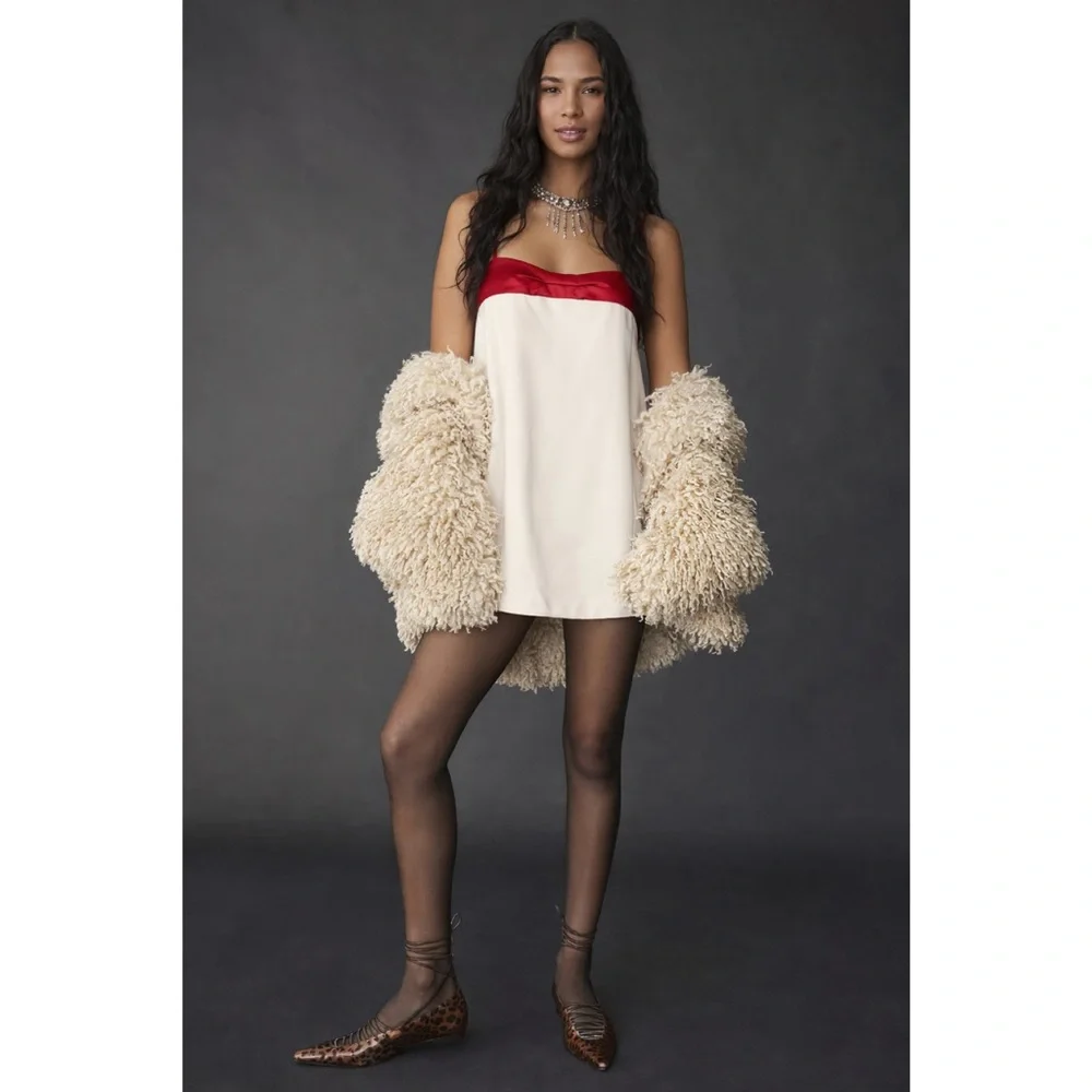 Free People | Pink Babydoll Verano Mini Dress in Sweet Combo ~ Brand New Medium